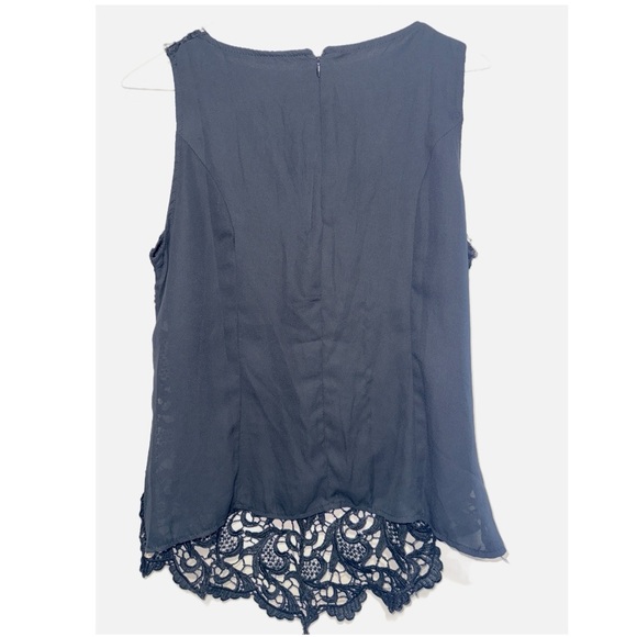 Women’s Chinese Brand Black Lace Tank Top Size Medium - Picture 3 of 10